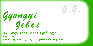 gyongyi gebei business card